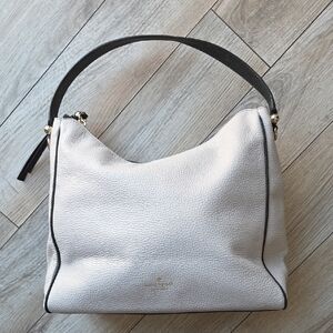 Kate Spade White and Black Hobo Bag